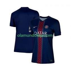 Camisola Paris Saint-Germain Mulher Equipamento Primeiro 2025-2026 Manga Curta